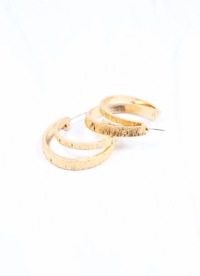 Falk Douple Hoop Earring GOLD