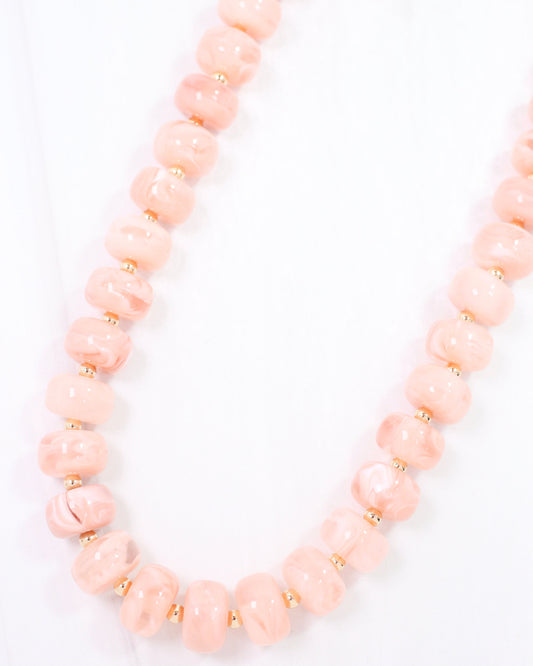 Tanner Beaded Necklace Pink