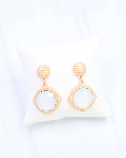 Simms Stone Drop Earring White Opal
