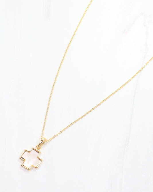Shelby Cross Necklace Gold