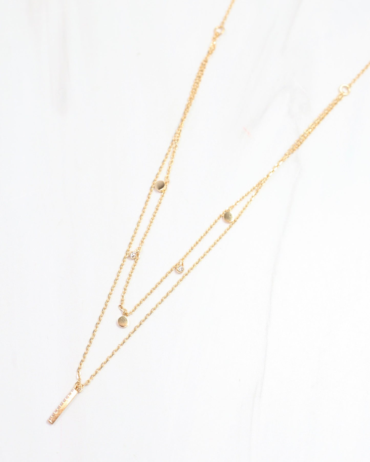 Life is Simple Necklace Gold