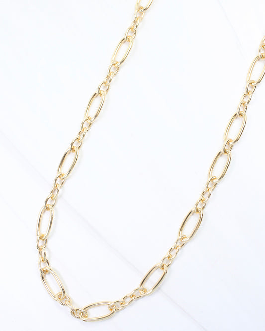 Norwalk Oval Link Necklace Gold