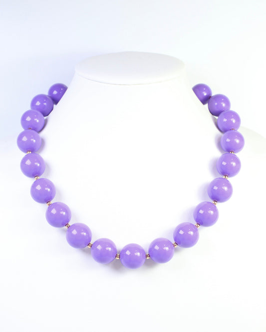 Megan Beaded Necklace Purple
