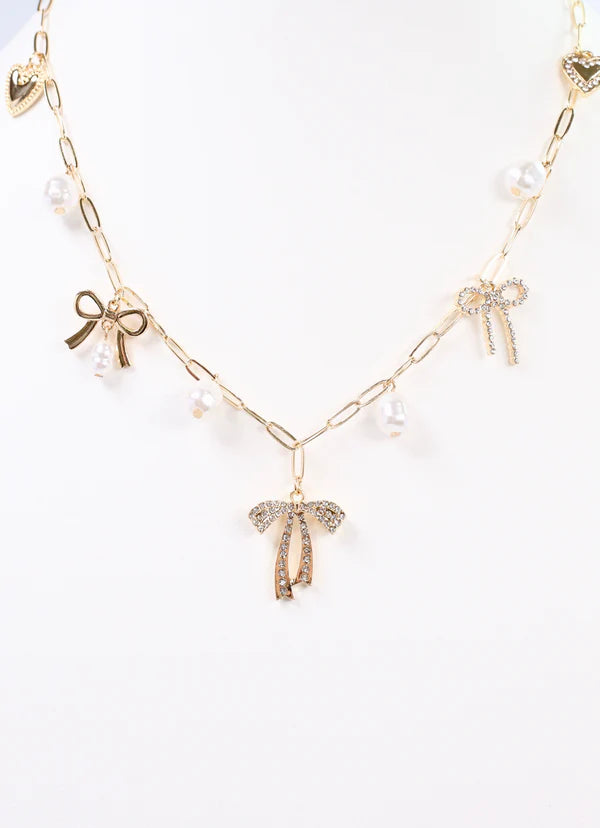 Serge Charm Necklace Gold