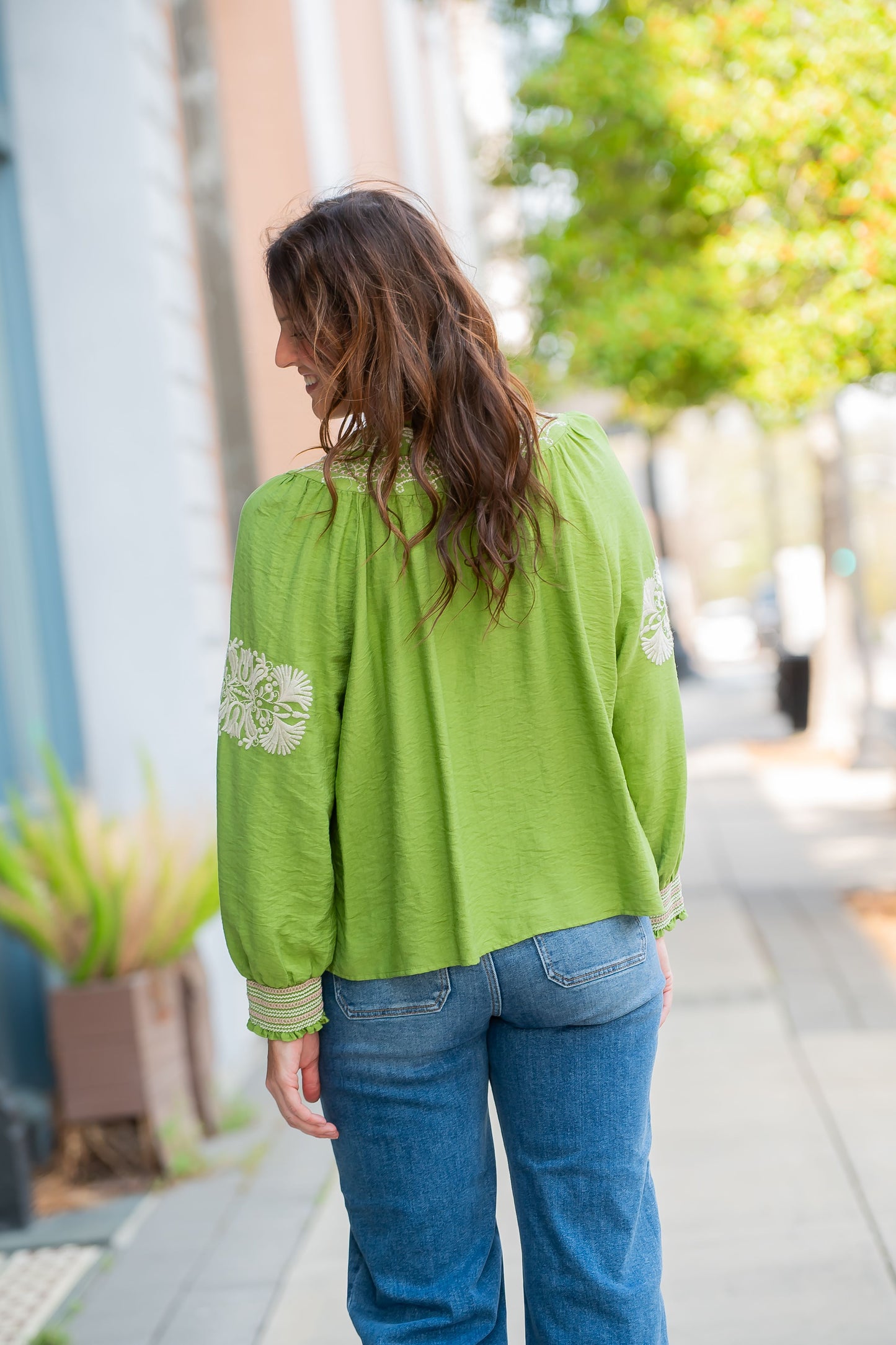 Moulton Boho Embroidered Long Sleeve Blouse
