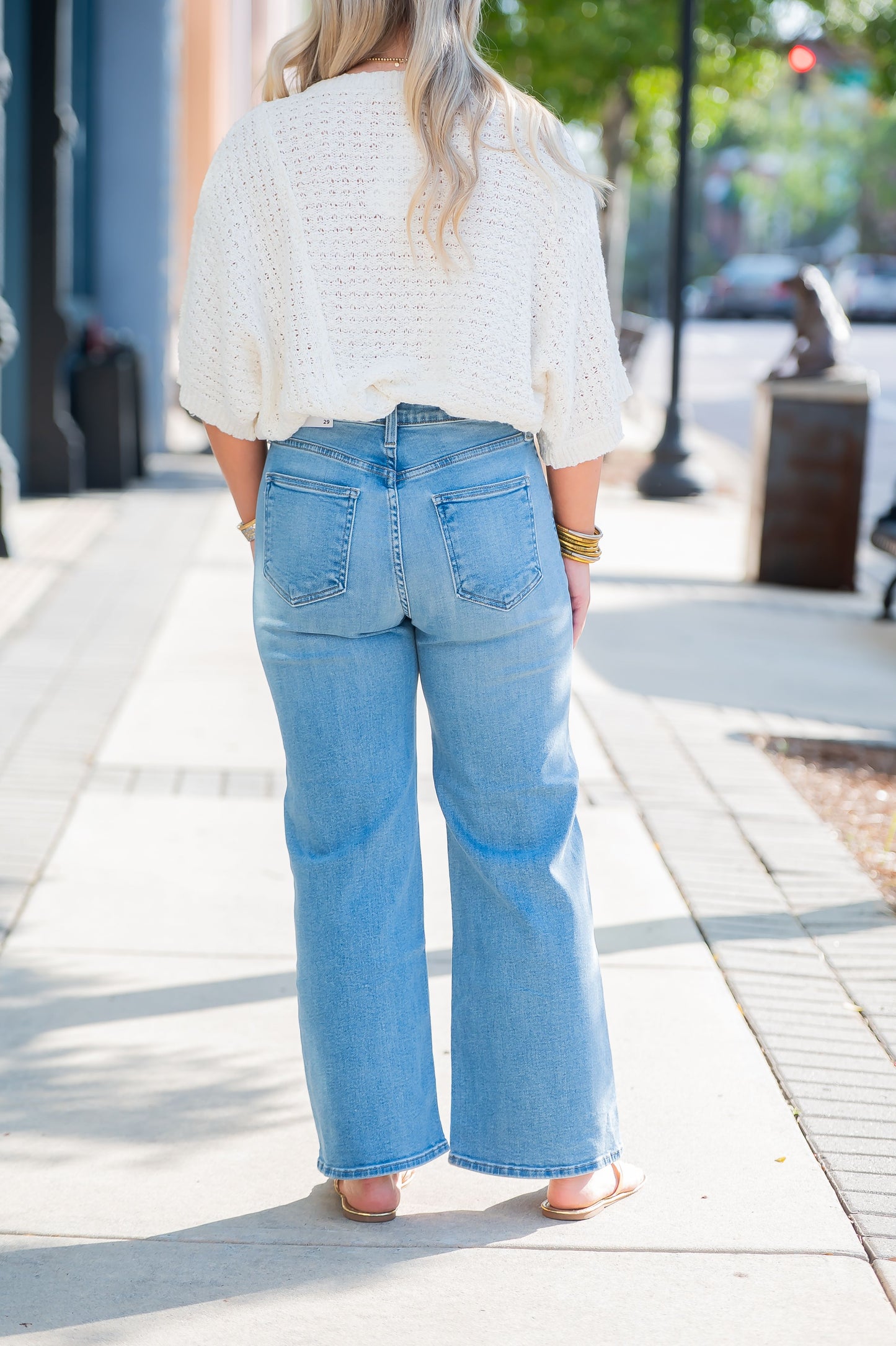 High Rise Wide Leg Denim-Medium