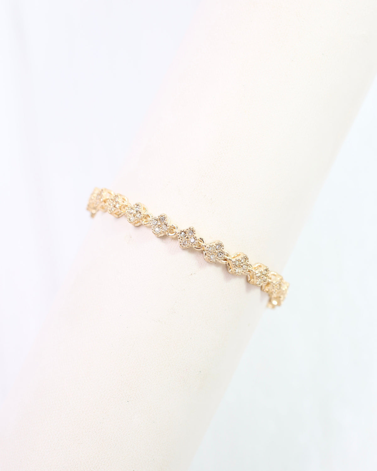 Rylee CZ Clover Bracelet Gold
