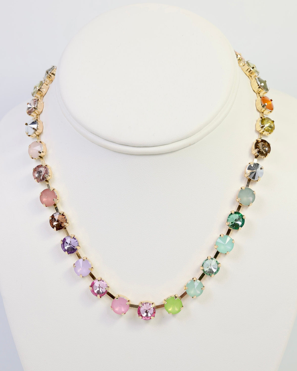 Shalimar Small  Rhinestone Necklace Light Multi