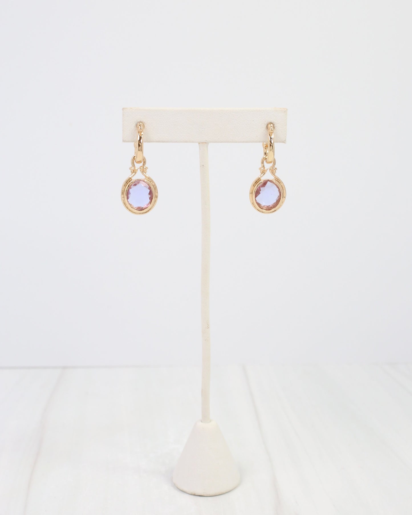Medford Circular Drop Hoop Earring Periwinkle