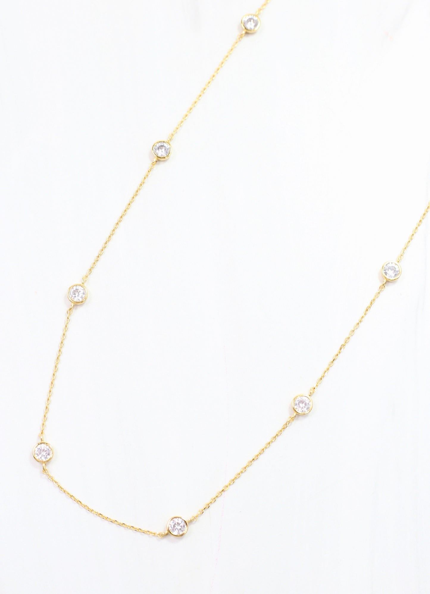 Waterloo CZ Necklace Gold