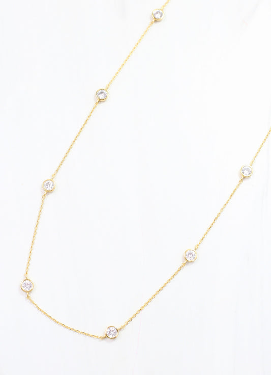 Waterloo CZ Necklace Gold