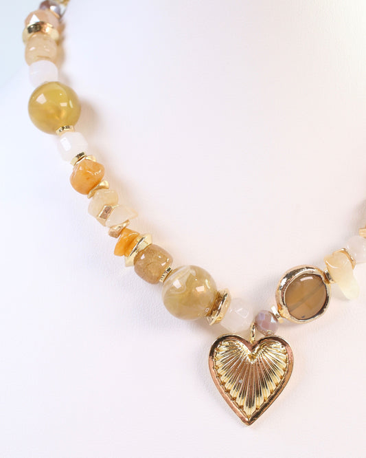 Sarasota Stone Charm Necklace Topaz