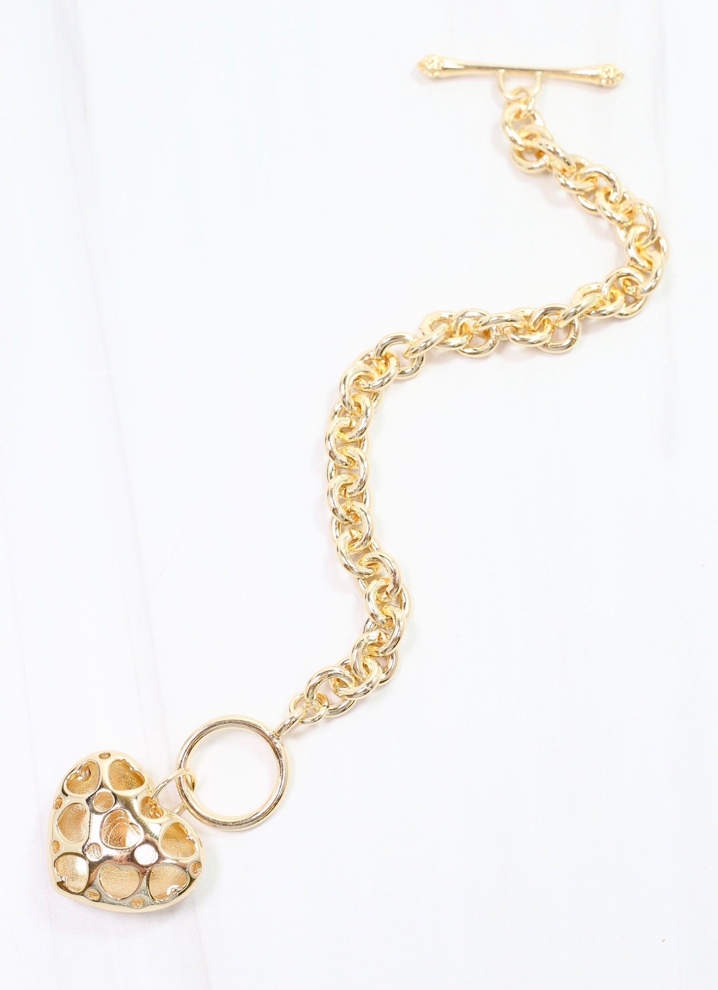 Huston Heart Bracelet Gold