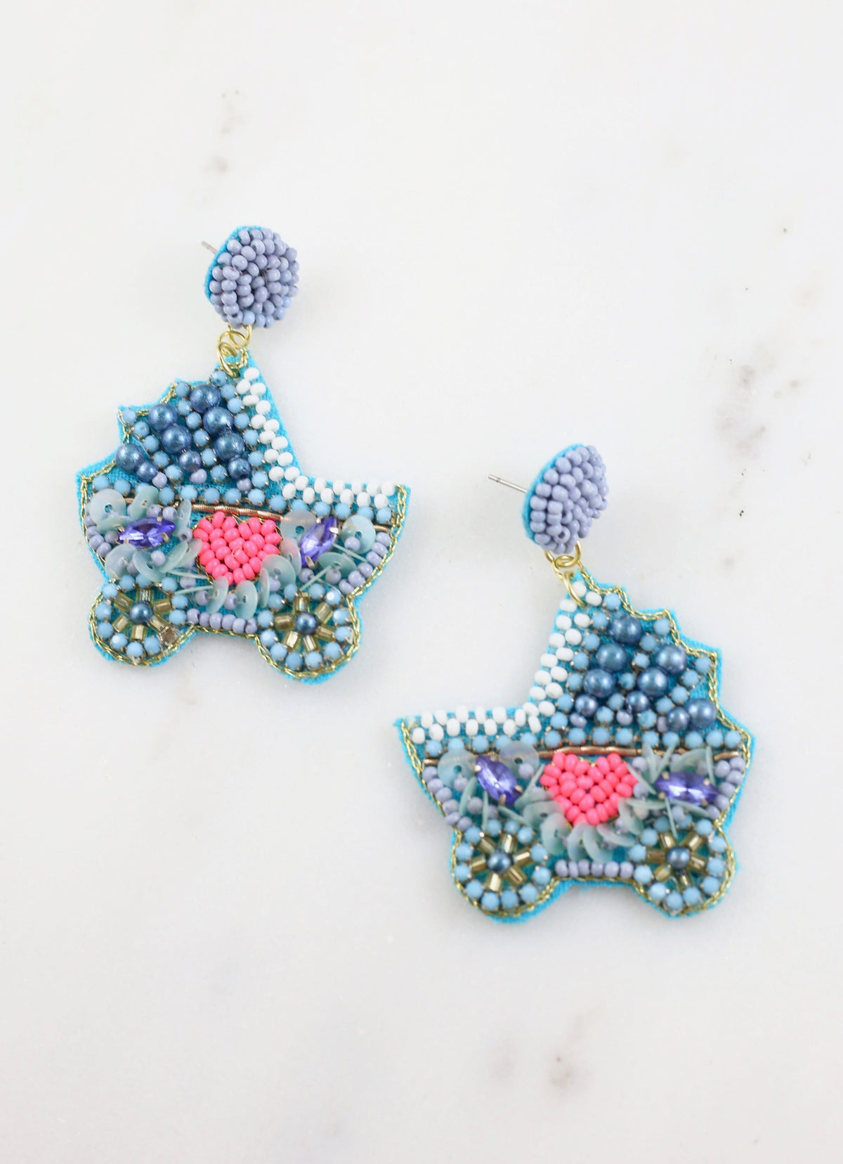 Baby Carriage Blue Earring - Caroline Hill