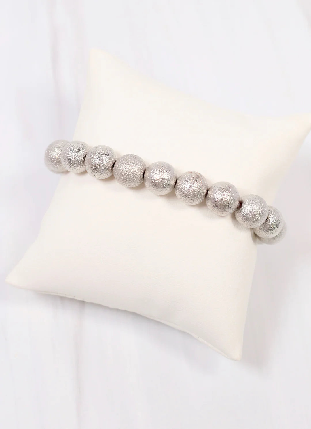 Bloomfield Silver Textured Ball Bracelet - Caroline Hill