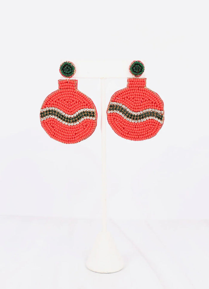Christmas Ornament Red Earring - Caroline Hill