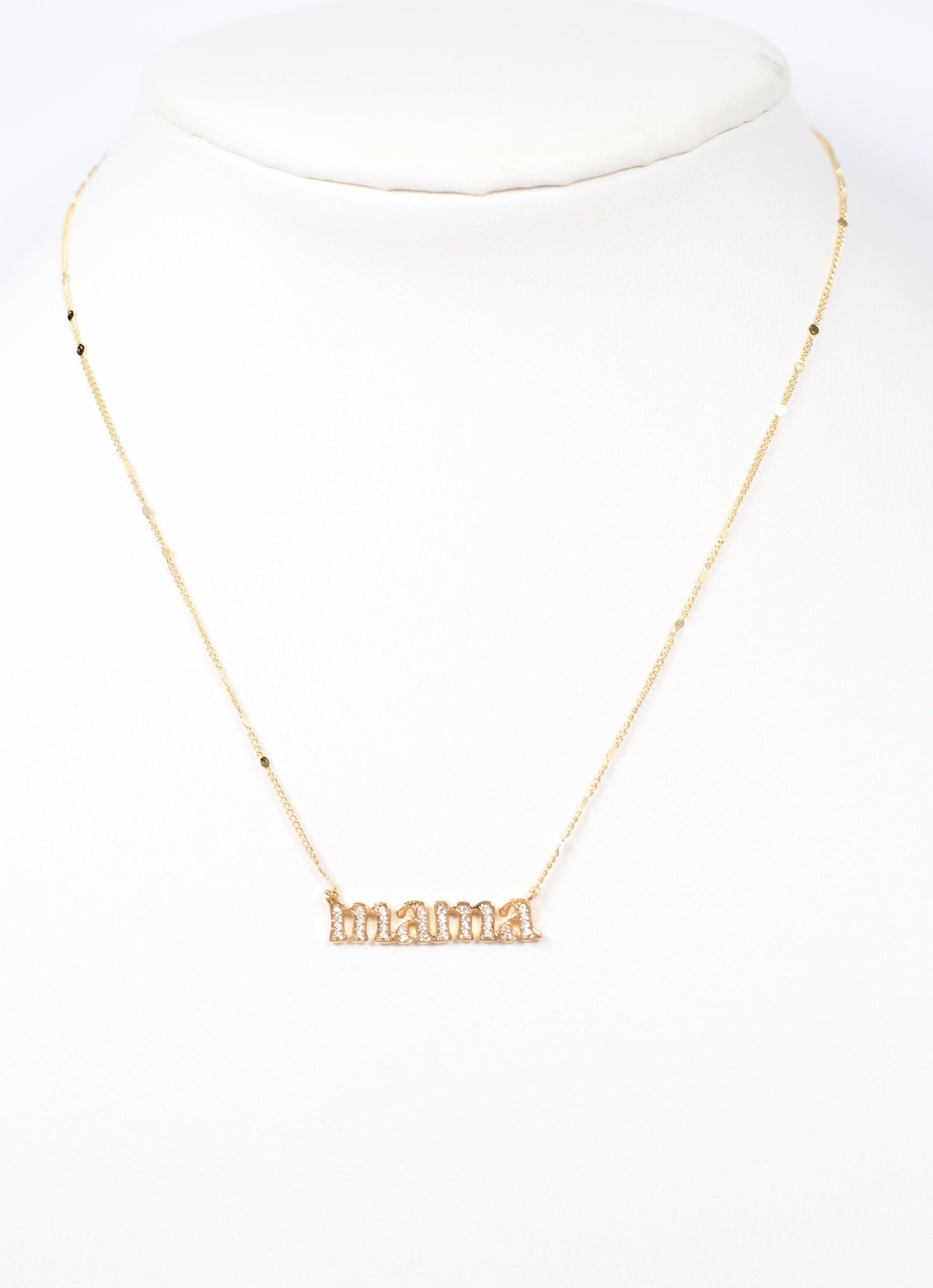 CZ Mama Necklace GOLD - Caroline Hill