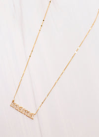 CZ Mama Necklace GOLD - Caroline Hill