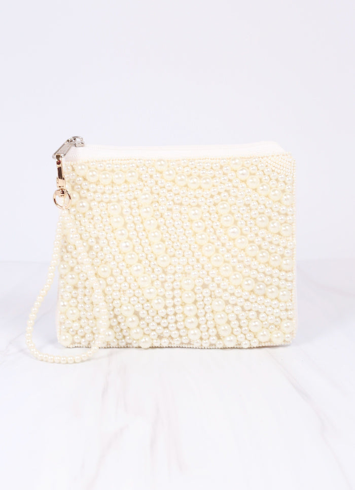 The Pearl - Crossbody Bag - Ivory/Gold/Camel in Saffiano