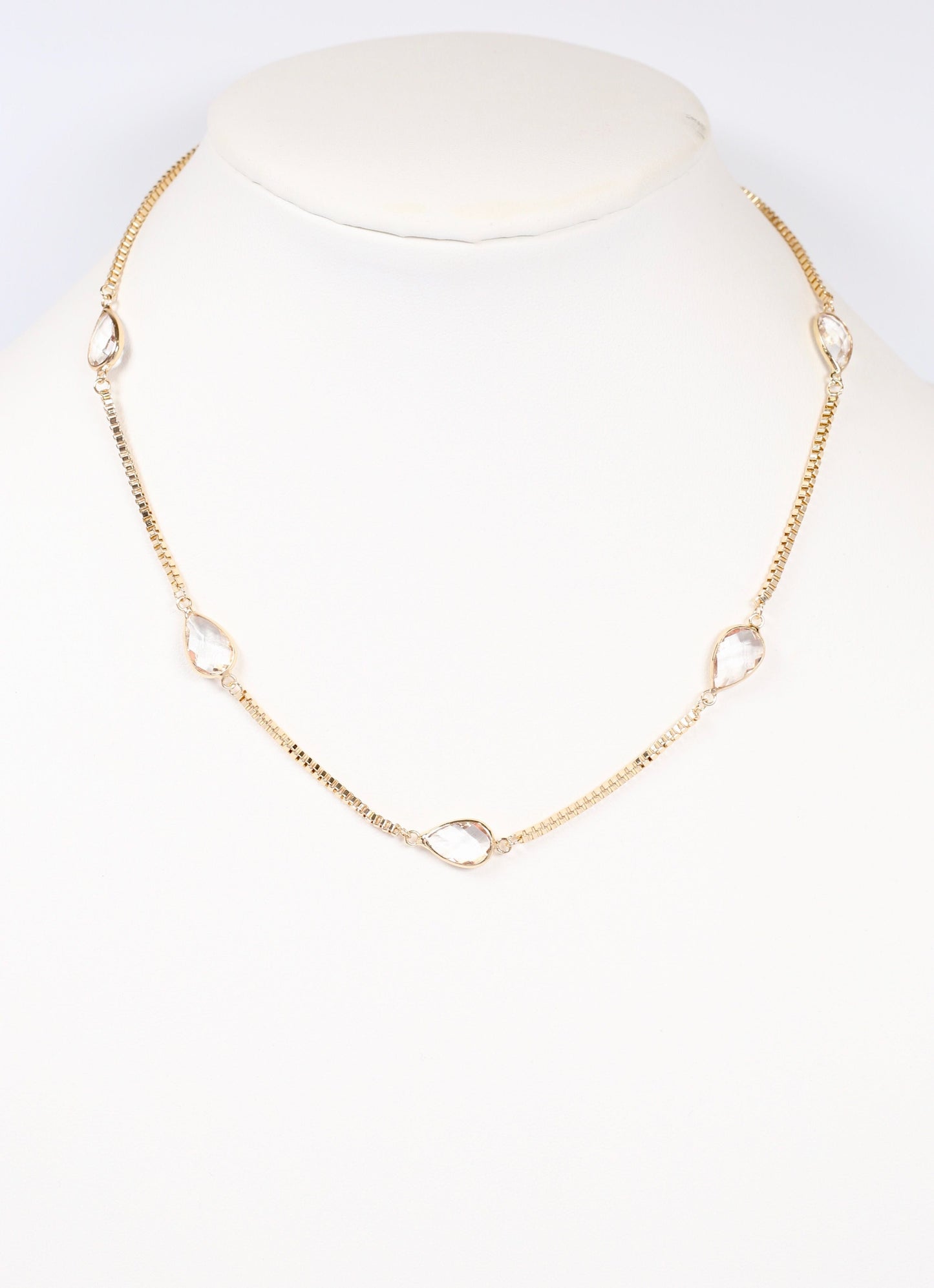 Dume Crystal Accent Necklace GOLD - Caroline Hill