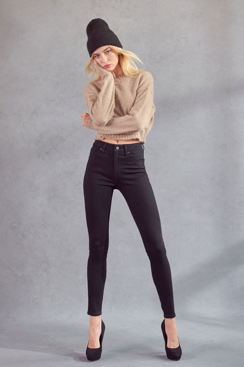 Groove Black Skinny High Rise Kancan - Caroline Hill