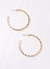 Huggin Dotted Hoop Earring GOLD - Caroline Hill