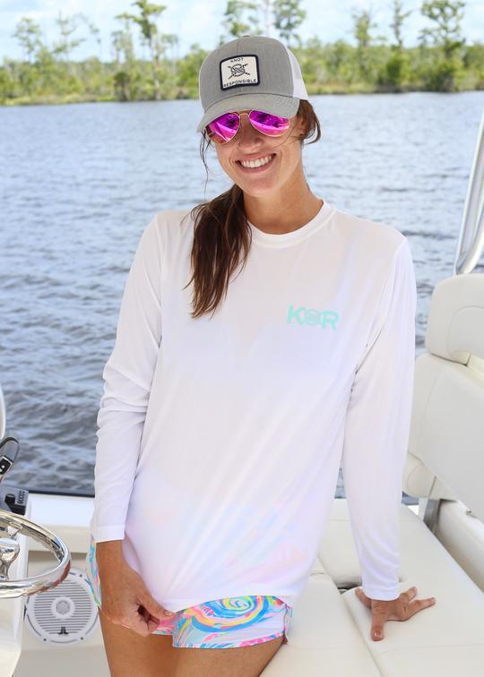 Island Collection Classic Logo Long Sleeve - Aqua - Caroline Hill