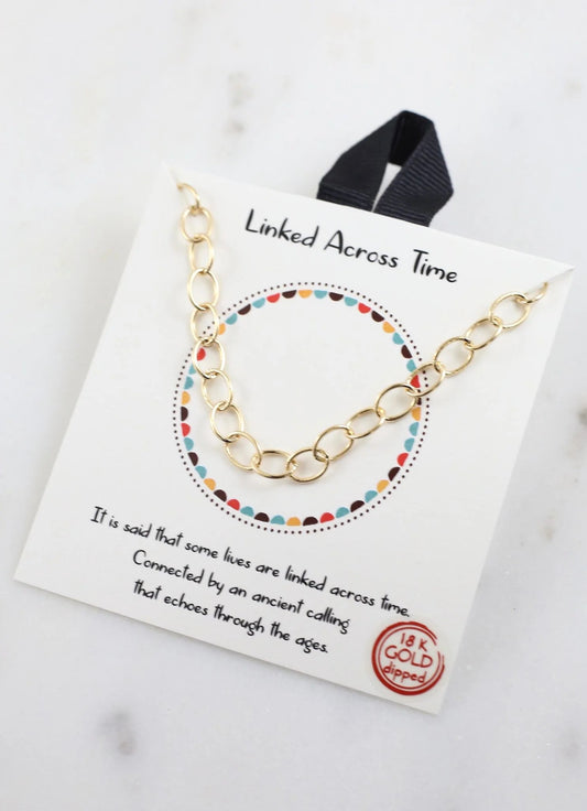 Linked Across Time Gold Necklace - Caroline Hill