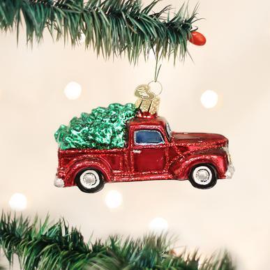 Old Truck with Tree Old World Ornament - Caroline Hill