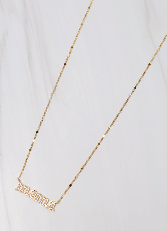 Pearl Lined Mama Necklace GOLD - Caroline Hill