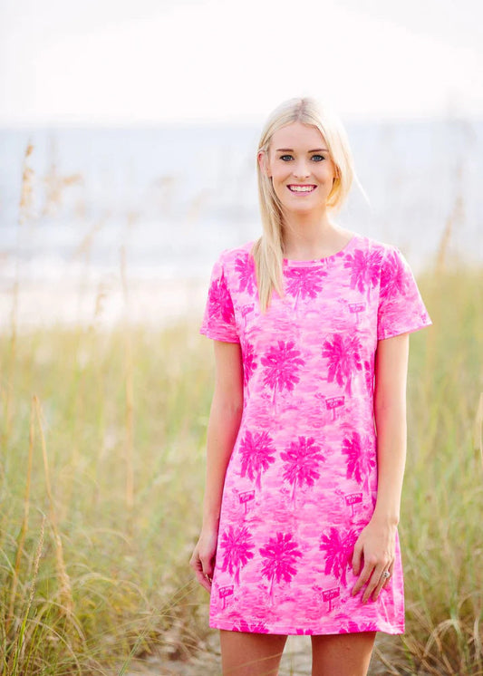 Serena Pig Island Pink Dress - Caroline Hill