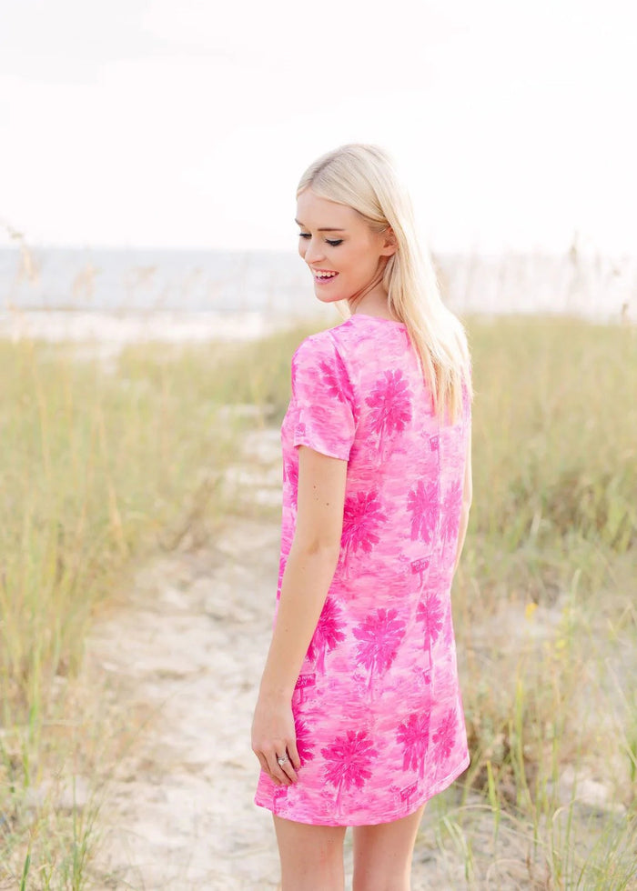 Serena Pig Island Pink Dress - Caroline Hill