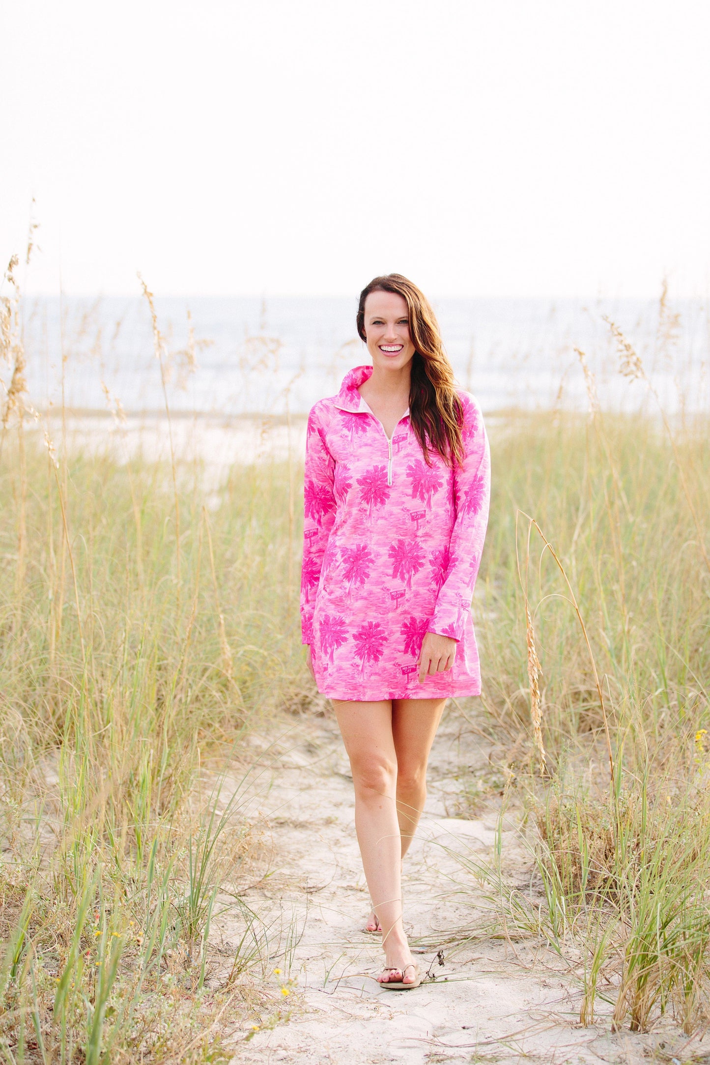 Sophi Sport Half Zip Dress Pig Island Pink - Caroline Hill