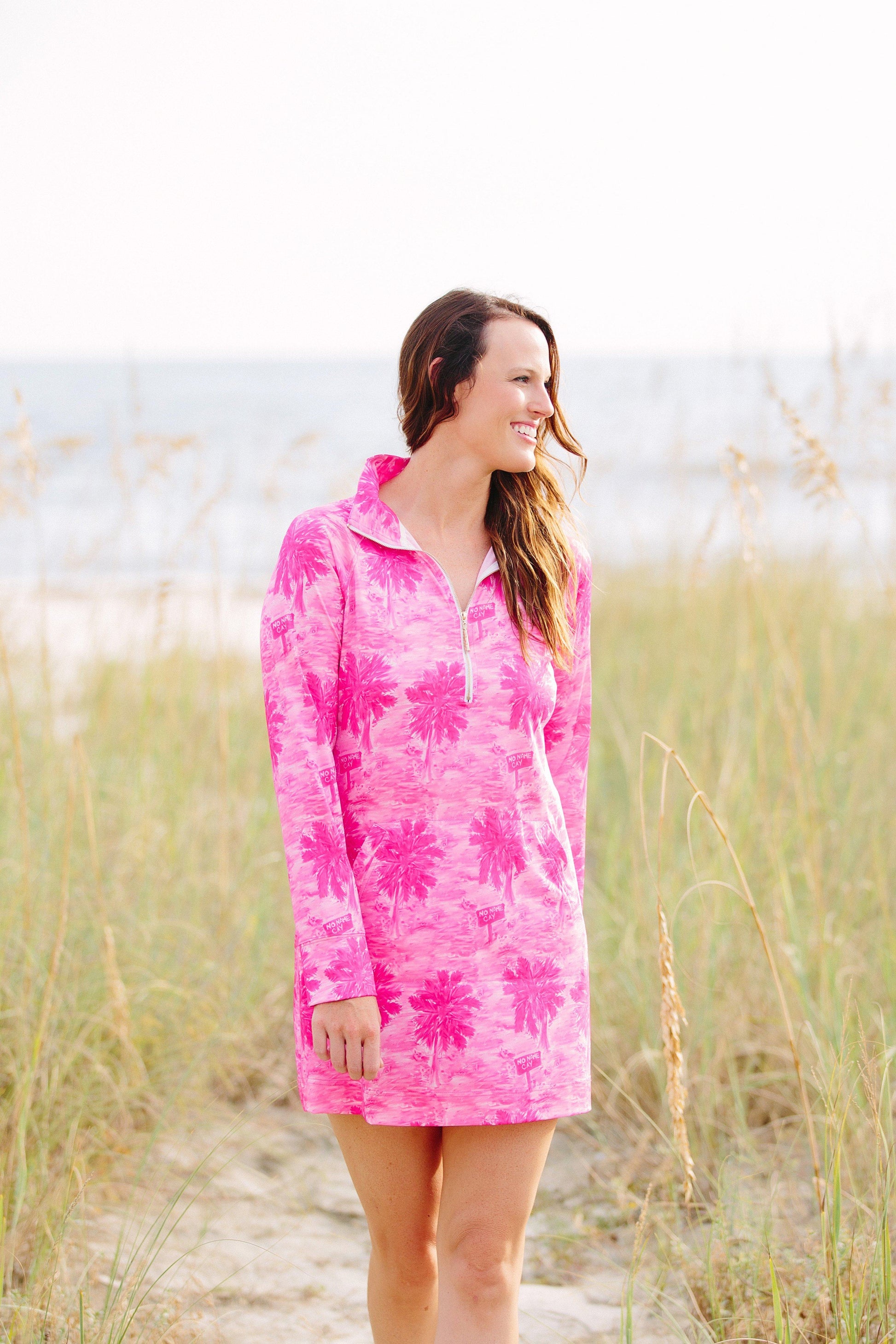 Sophi Sport Half Zip Dress Pig Island Pink - Caroline Hill