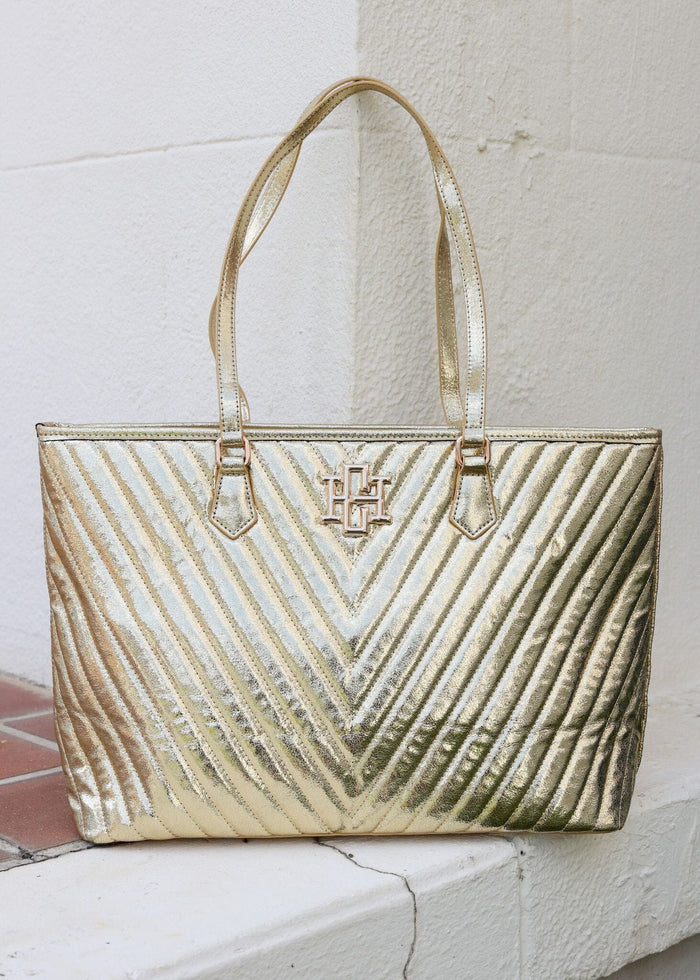 Tabitha Quilted Tote SHIMMER GOLD - Caroline Hill