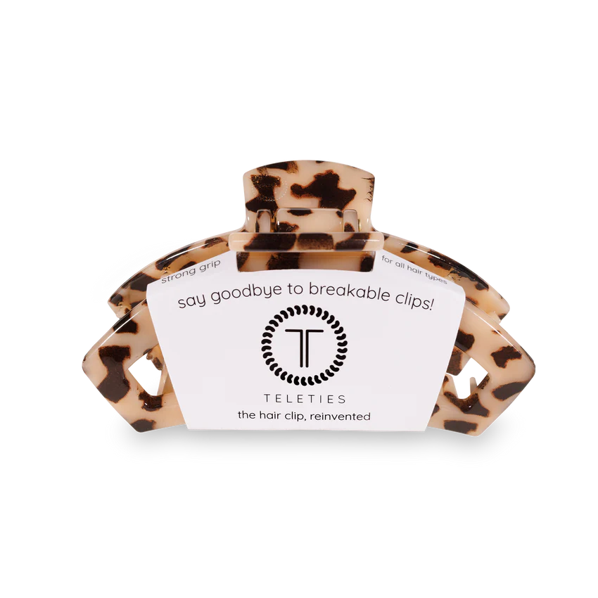 Teletie Open Medium Hair Clip- Blonde Tortoise - Caroline Hill