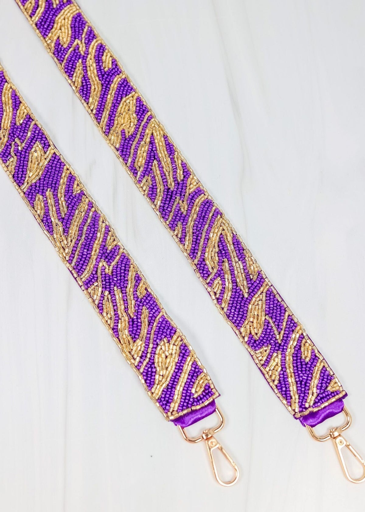 Purple and Gold Tiger Stripe Dress Socks