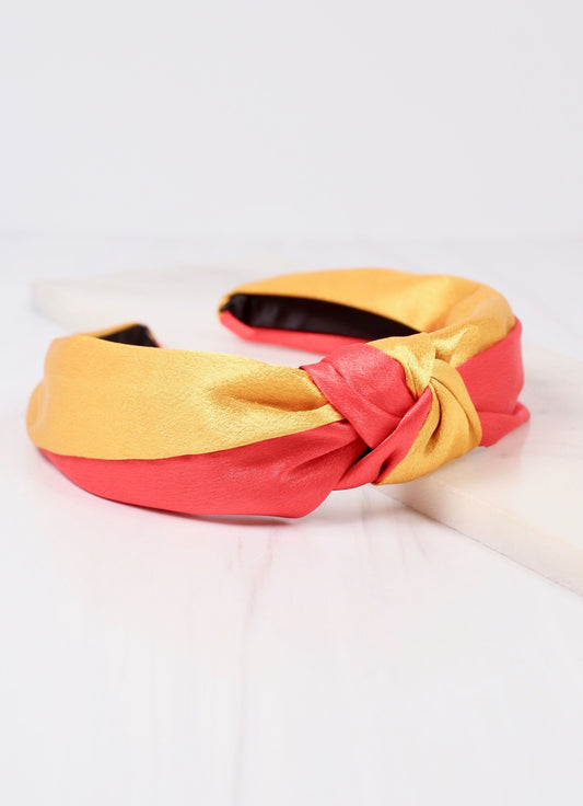 Tony Two Tone Headband RED GOLD - Caroline Hill