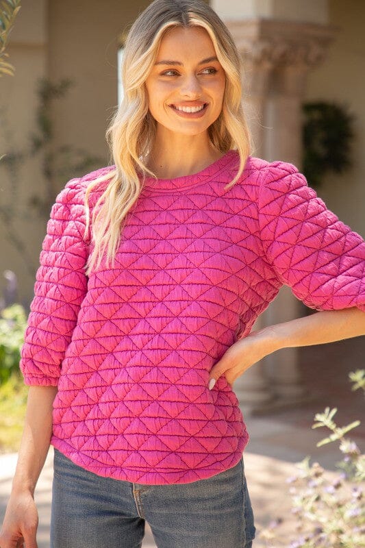 Your Call Pink Quilted Top - Caroline Hill